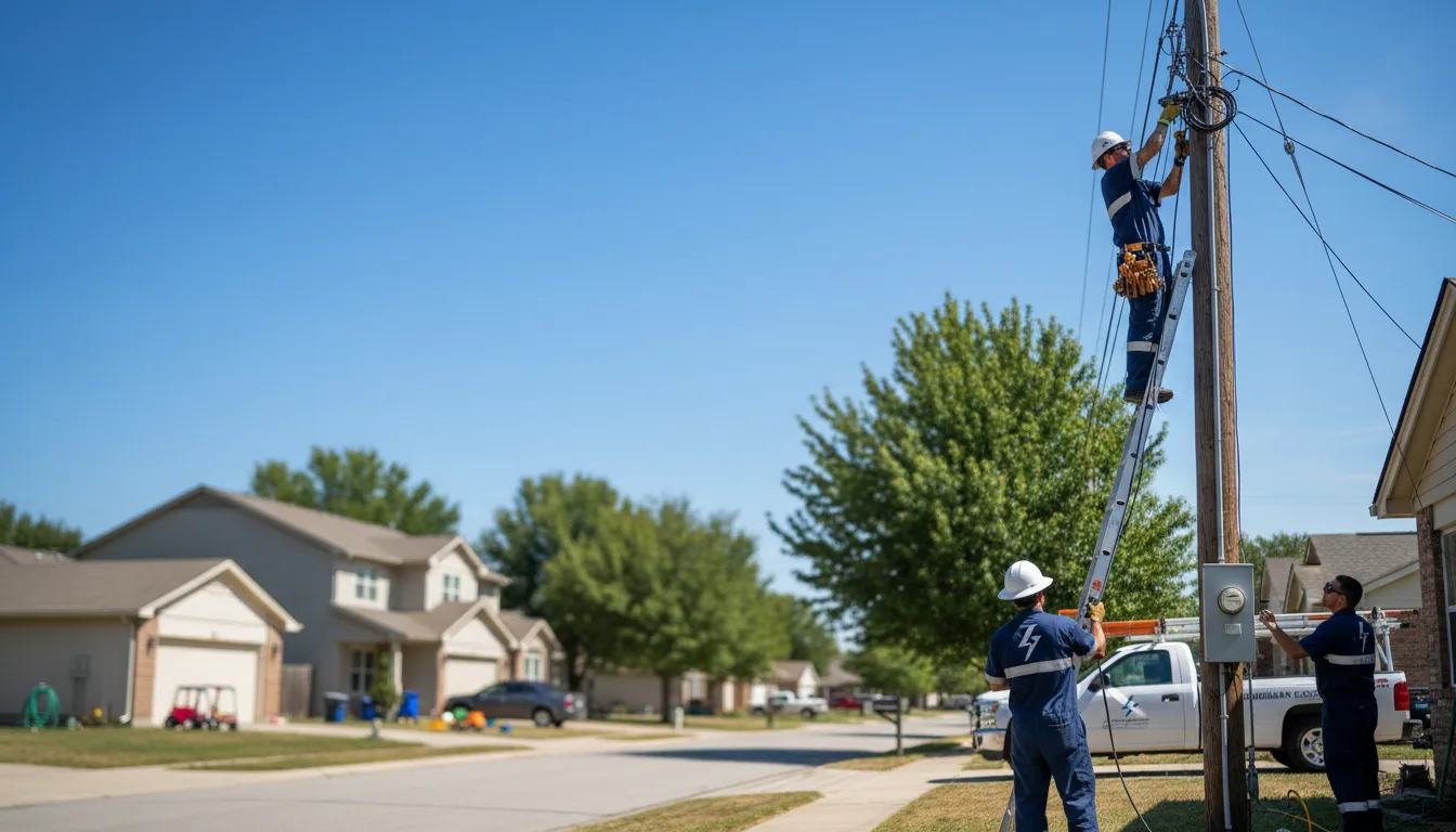 Residential electrician providing installation services in Bantry, ND